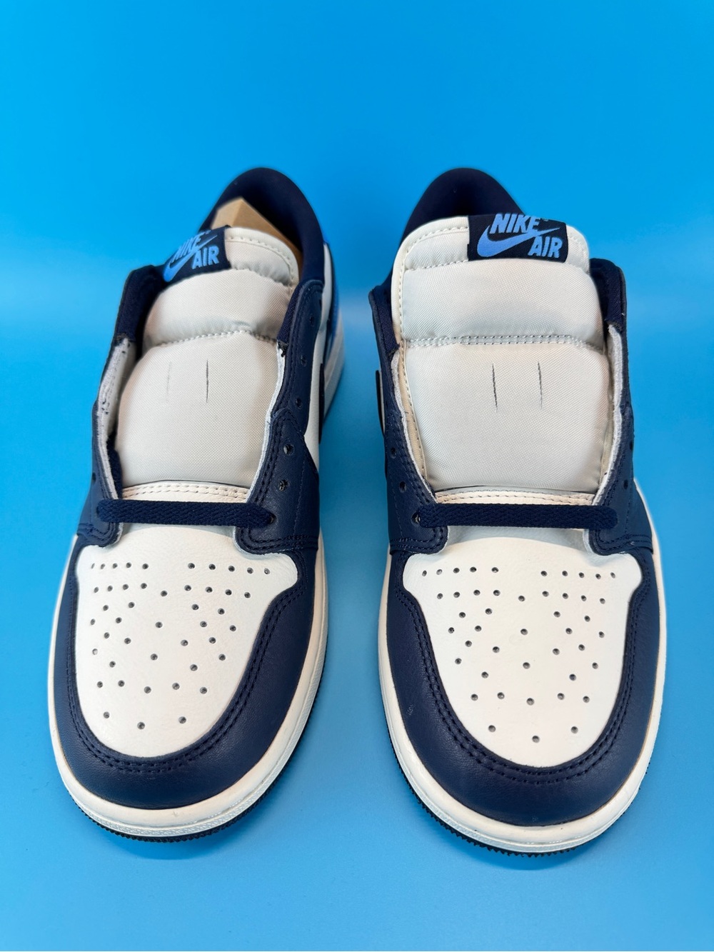 Air Jordan 1 Retro Low OG Obsidian University Blue Sail Men’s 10 CZ0790-400
